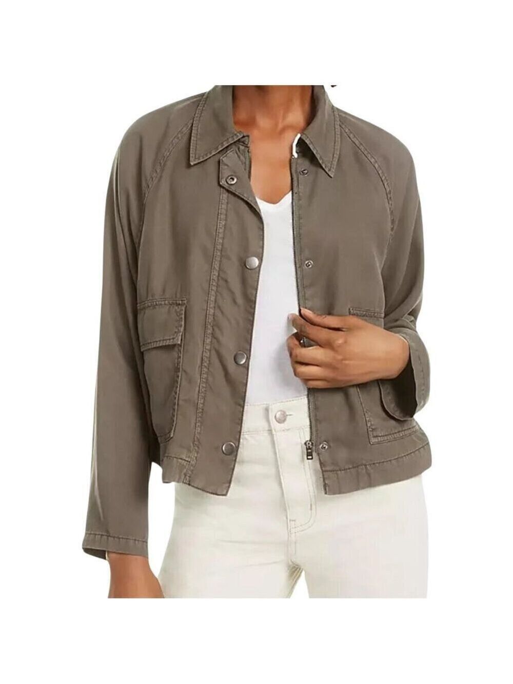 OAT New York NWT Olive Green Raglan Patch Pocket Jacket Size XL